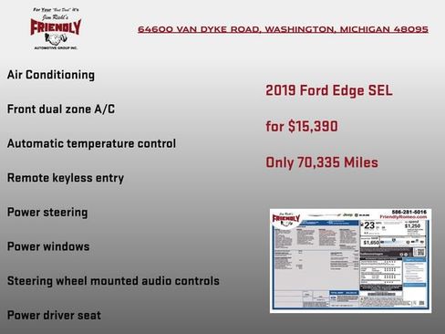 Used 2019 Ford Edge SEL w/ Equipment Group 201A AWD/4WD image 5