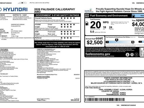 Used 2026 Hyundai Palisade Calligraphy AWD/4WD image 4