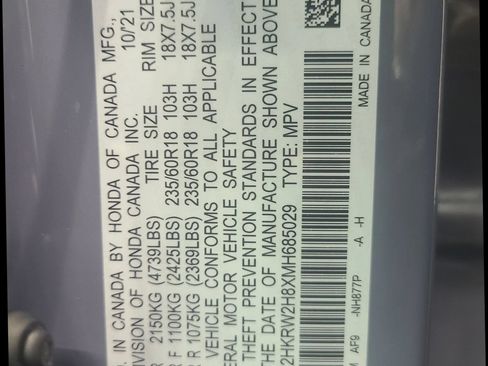 Used 2021 Honda CR-V EX-L image 3