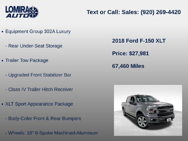 Used 2018 Ford F150 XLT w/ Equipment Group 302A Luxury AWD/4WD image 21
