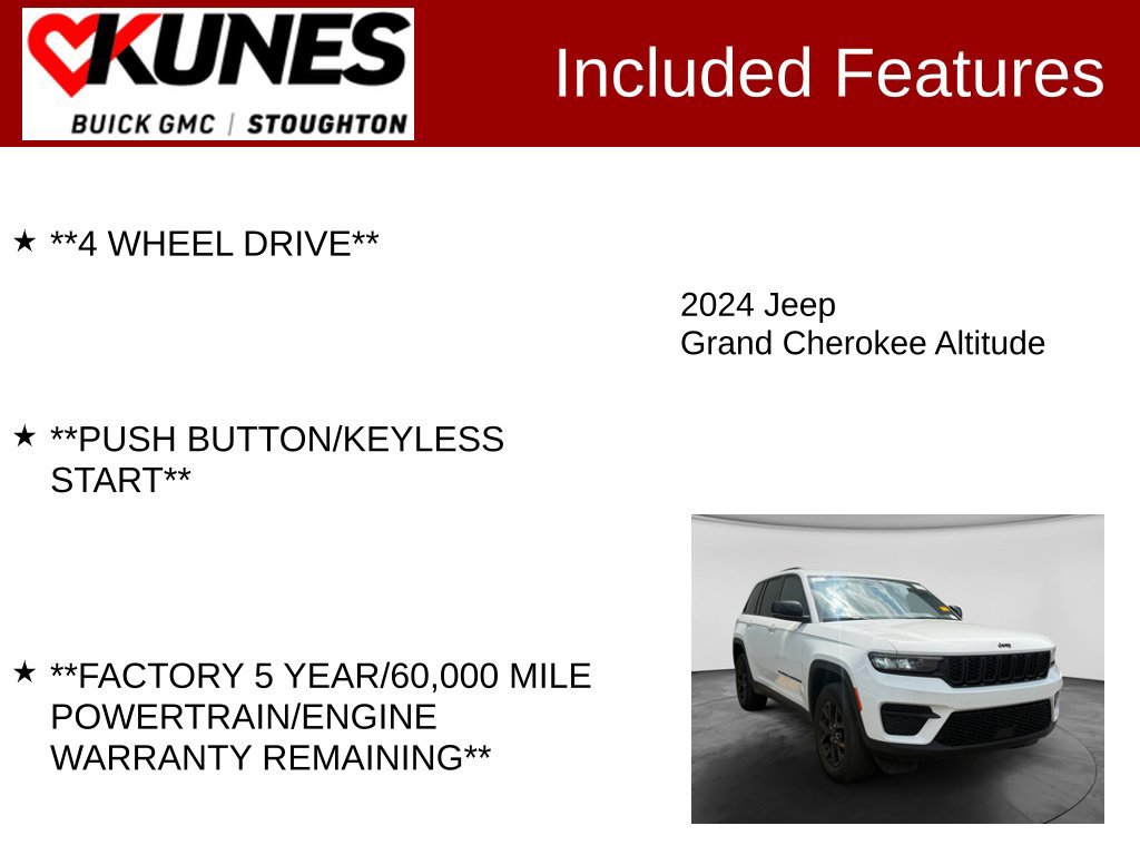 Used 2024 Jeep Grand Cherokee Altitude AWD/4WD image 3