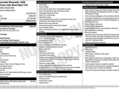 Used 2022 Chevrolet Silverado 1500 Custom w/ LPO, Dark Essentials Package AWD/4WD image 11