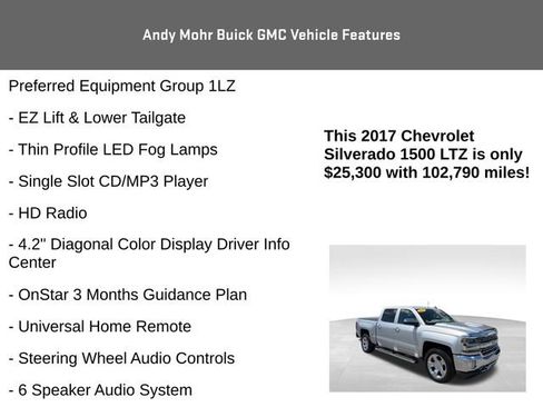 Used 2017 Chevrolet Silverado 1500 LTZ w/ Sport Package AWD/4WD image 16