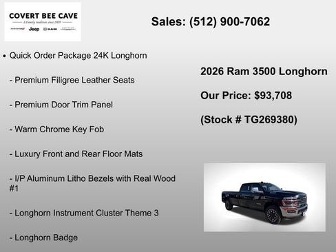 New 2026 RAM 3500 Longhorn image 6