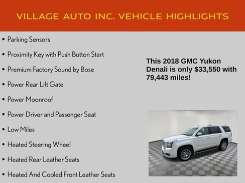 Used 2018 GMC Yukon Denali w/ Open Road Package AWD/4WD image 14