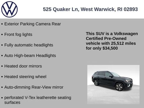 Certified 2025 Volkswagen Atlas SE image 13