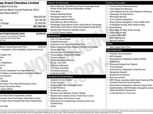 New 2026 Jeep Grand Cherokee Limited w/ Limited Altitude Package AWD/4WD image 3