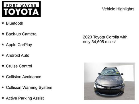 Used 2023 Toyota Corolla SE w/ SE Premium Package FWD image 8