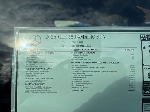 New 2026 Mercedes-Benz GLE 350 4MATIC image 12