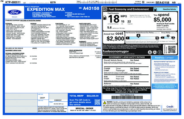 Used 2025 Ford Expedition Max Platinum w/ Driver's Package AWD/4WD image 14