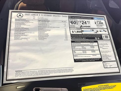New 2027 Mercedes-Benz E 53 AMG e 4MATIC Sedan image 18