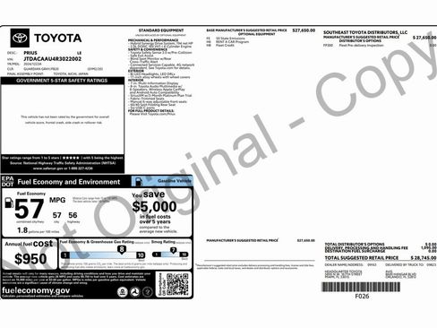 Used 2024 Toyota Prius LE image 2
