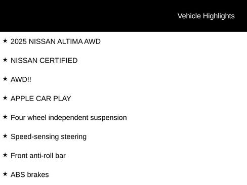 Certified 2025 Nissan Altima 2.5 SV AWD/4WD image 6