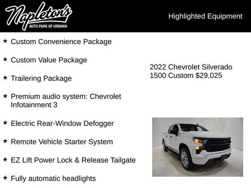 Used 2022 Chevrolet Silverado 1500 Custom image 9