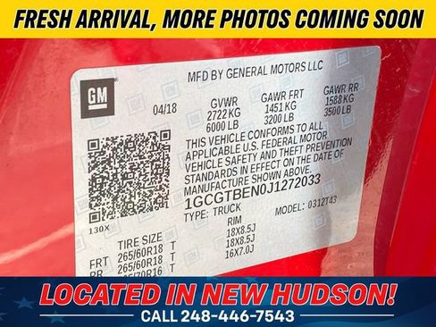 Used 2018 Chevrolet Colorado W/T w/ Custom Special Edition AWD/4WD image 14