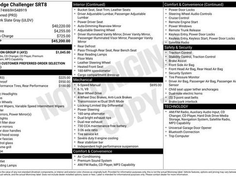 Used 2009 Dodge Challenger SRT8 w/ SRT Option Group II image 2