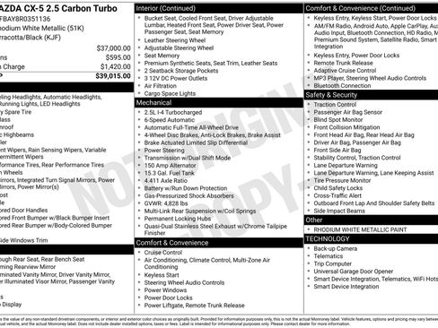 Used 2024 MAZDA CX-5 Carbon Edition image 45
