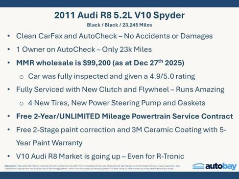 Used 2011 Audi R8 V10 image 2