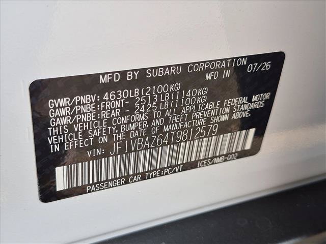 New 2026 Subaru WRX tS AWD/4WD image 18