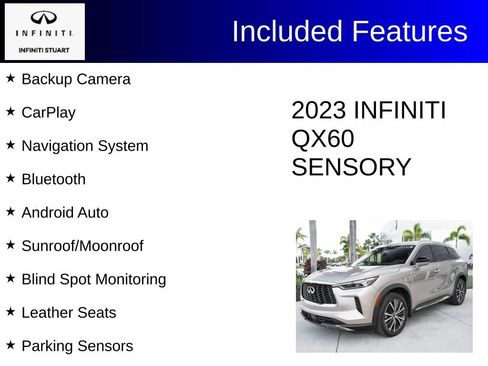 Used 2023 INFINITI QX60 Sensory w/ Vision Package FWD image 2