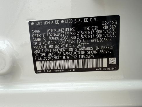 Used 2026 Honda HR-V LX image 20