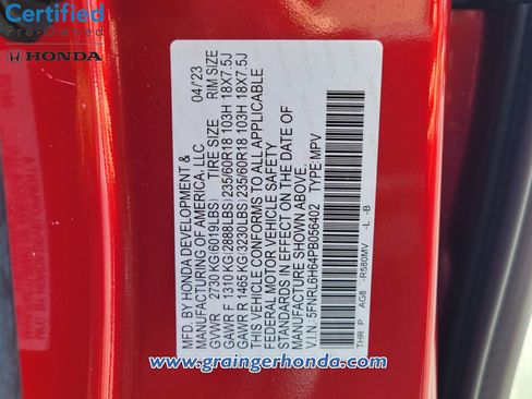 Certified 2023 Honda Odyssey EX-L image 14