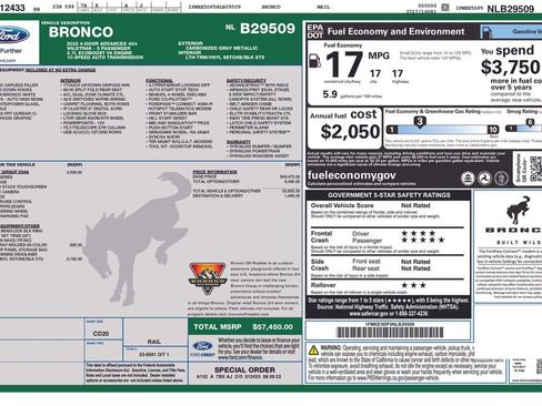 Used 2022 Ford Bronco Wildtrak AWD/4WD image 1