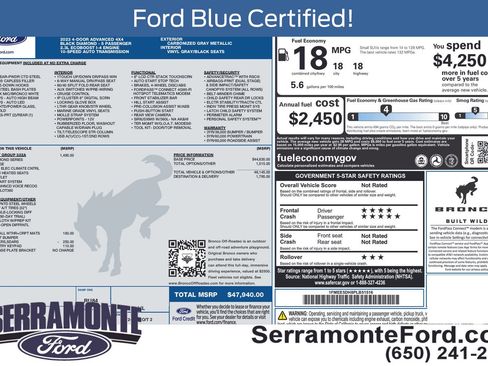 Used 2023 Ford Bronco Black Diamond AWD/4WD image 17