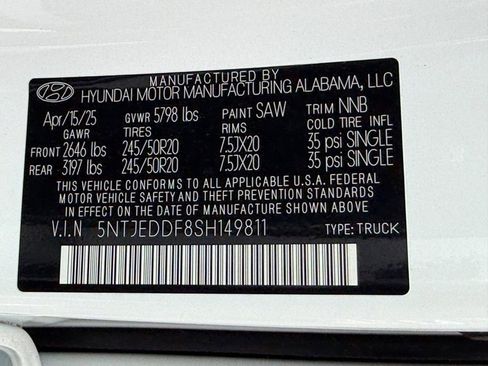 New 2025 Hyundai Santa Cruz Limited image 20