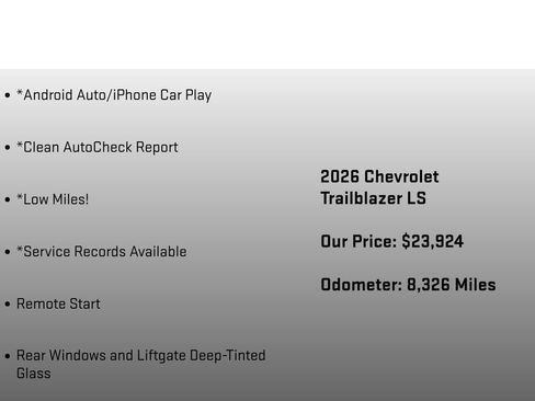 Used 2026 Chevrolet TrailBlazer LS w/ LS Convenience Package FWD image 12