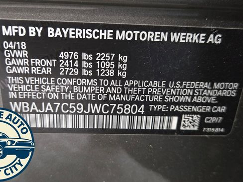 Used 2018 BMW 530i xDrive w/ Premium Package image 28