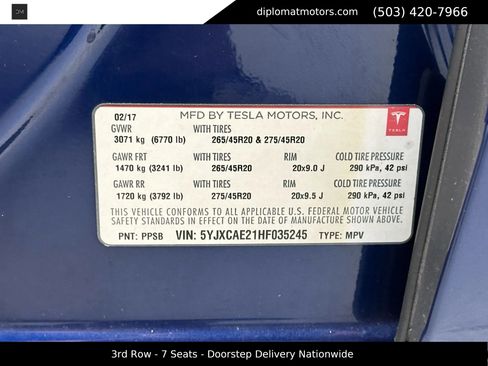 Used 2017 Tesla Model X 75D image 49