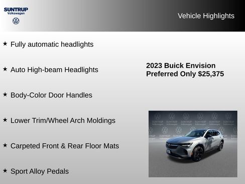 Used 2023 Buick Envision Preferred w/ Sport Touring Package AWD/4WD image 16