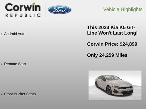 Used 2023 Kia K5 GT-Line image 12