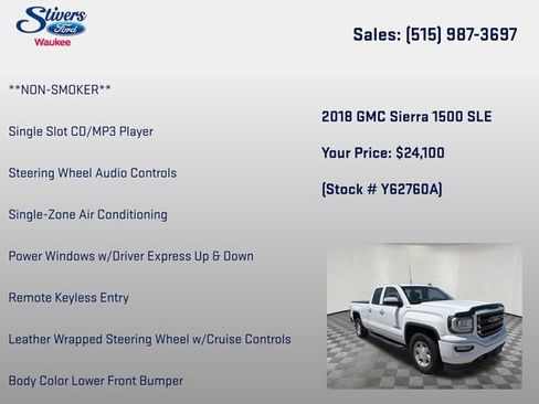 Used 2018 GMC Sierra 1500 SLE w/ Elevation Edition AWD/4WD image 27