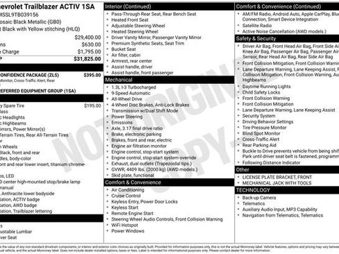 New 2026 Chevrolet TrailBlazer ACTIV w/ Driver Confidence Package image 39