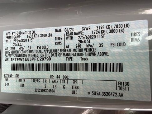 Used 2023 Ford F150 Lariat w/ Equipment Group 502A High AWD/4WD image 47
