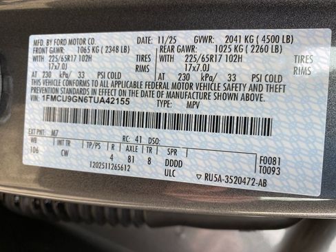 New 2026 Ford Escape Active w/ Active Premium Tech Pack AWD/4WD image 47