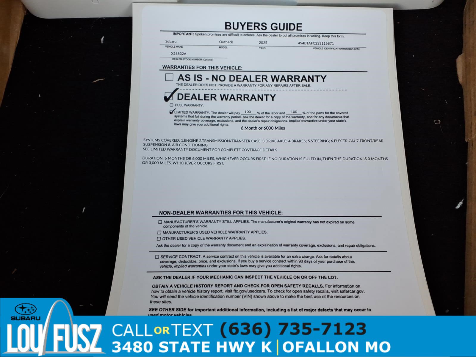 Used 2025 Subaru Outback Premium AWD/4WD image 33