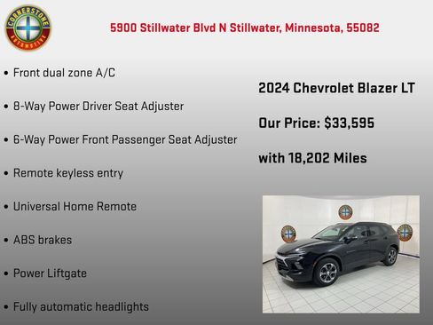 Used 2024 Chevrolet Blazer LT w/ LPO, Floor Liner Package AWD/4WD image 20