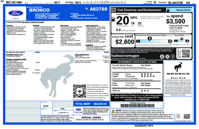 Certified 2025 Ford Bronco Outer Banks AWD/4WD image 40