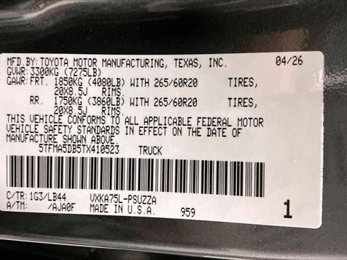 New 2026 Toyota Tundra 1794 Edition AWD/4WD image 13