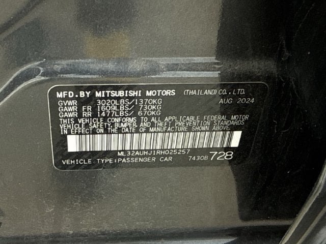 Used 2024 Mitsubishi Mirage ES FWD image 30