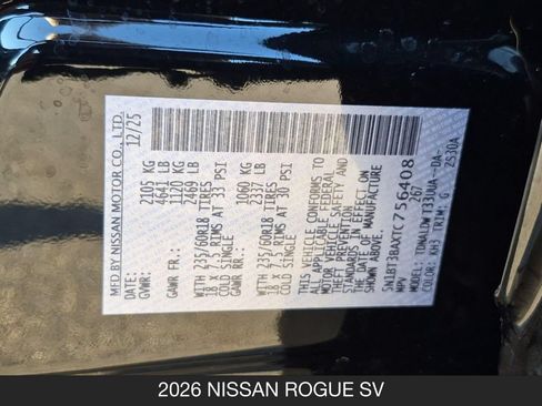 Used 2026 Nissan Rogue SV FWD image 25