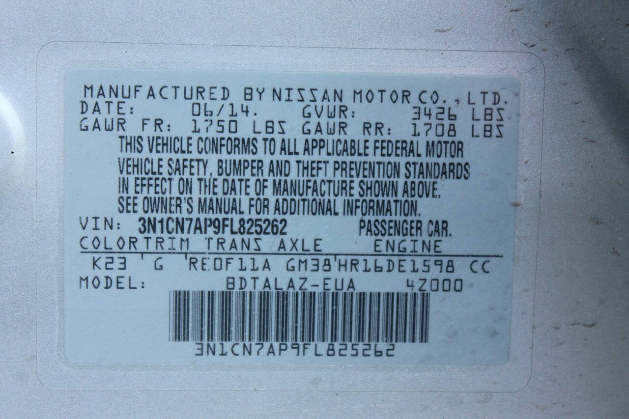 Used 2015 Nissan Versa S Plus FWD image 19