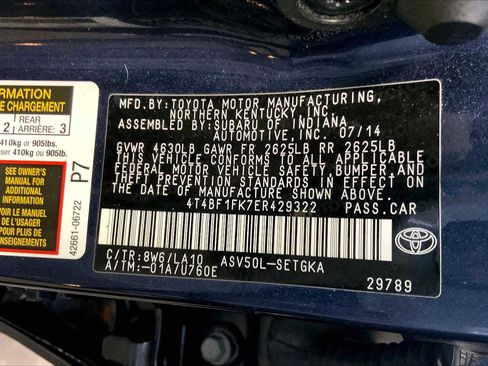 Used 2014 Toyota Camry XLE w/ Leather Package image 35