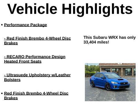 Used 2020 Subaru WRX Premium w/ Performance Package AWD/4WD image 34