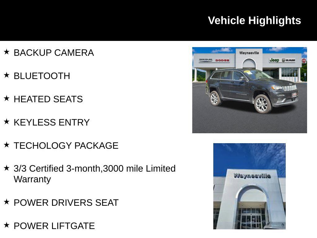 Used 2020 Jeep Grand Cherokee Summit w/ Platinum Series Group AWD/4WD image 2