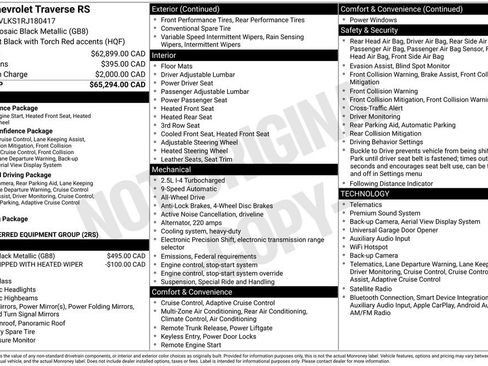 Used 2024 Chevrolet Traverse RS image 3