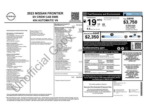 Certified 2023 Nissan Frontier SV w/ SV Premium Package AWD/4WD image 8